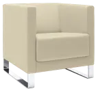 VELA - 1V, křeslo, koženka SL 28 - koženka slonová kost